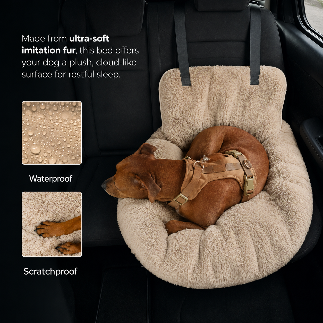 Pawsy Dog Car Bed